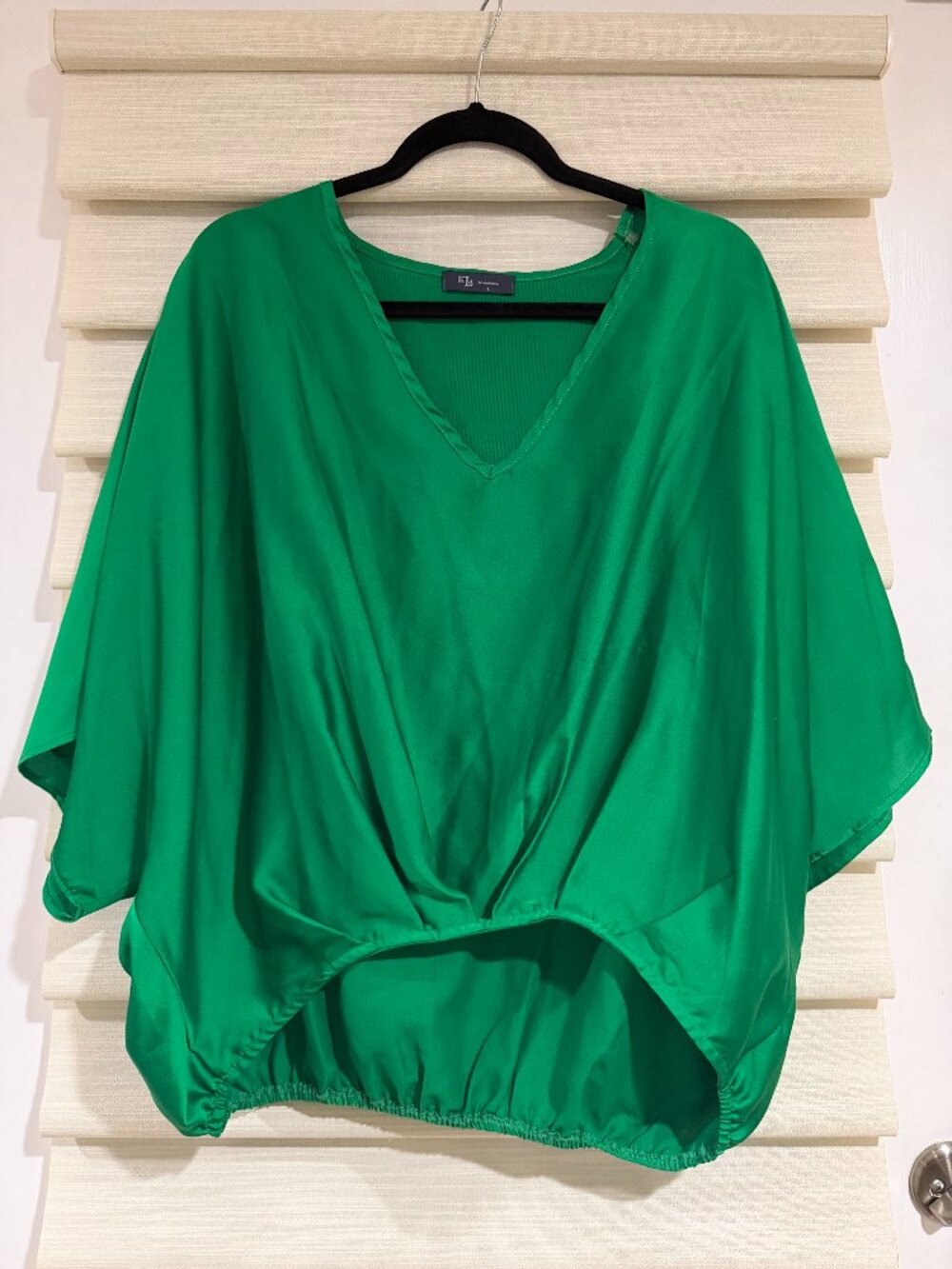 Kld green flowy blouse (size L)